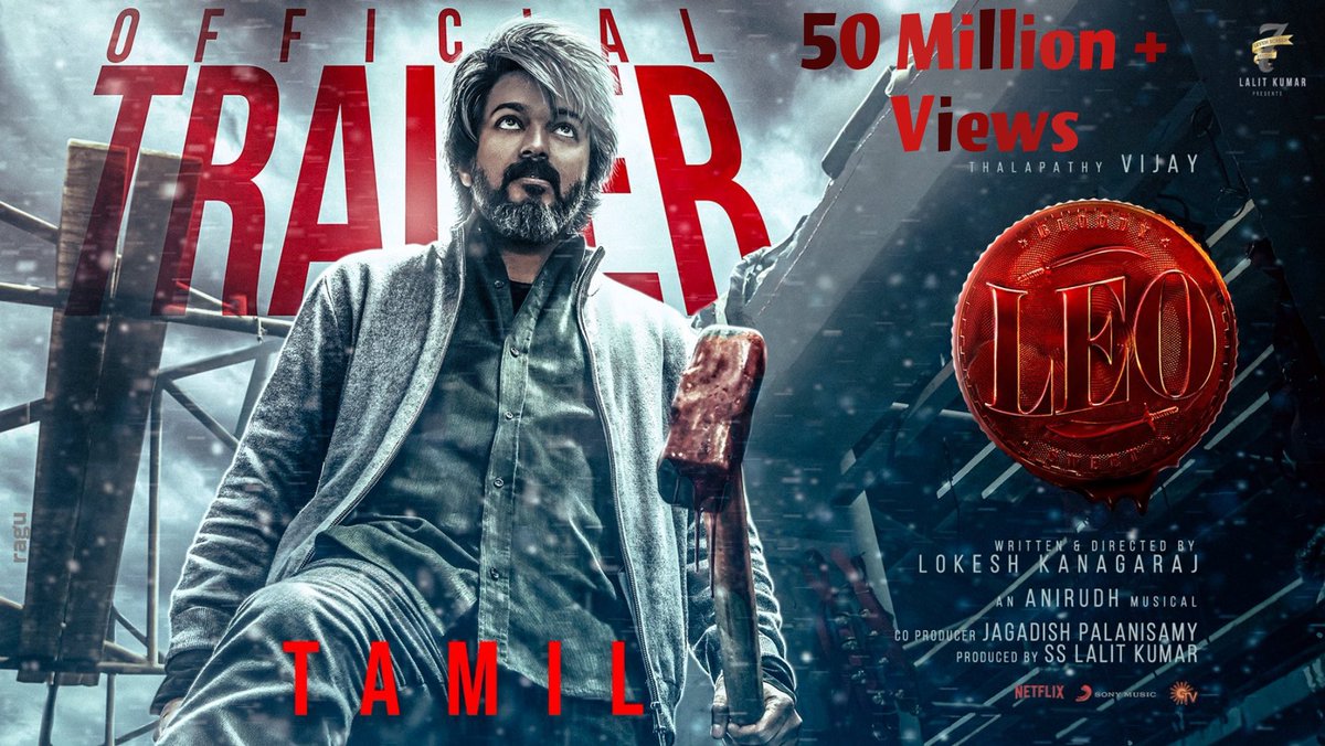 kingofkwood's tweet image. #LeoTrailer 50 Million Views in 8 + Days 
9 Days: 50.4 M Updated Views - 3 M Likes 
- youtu.be/Po3jStA673E
#Leo @actorvijay 
#LeoTrailerHits50MViews