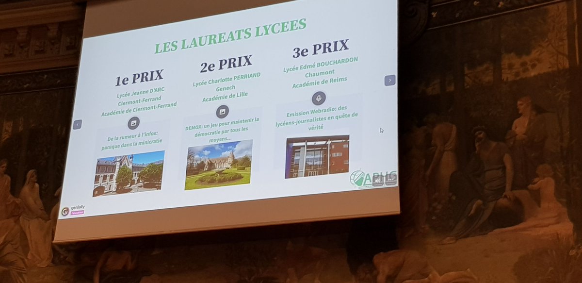 AcReims's tweet photo. Moment solennel pour les élèves de seconde pro du lycée @edmebouchardon de Chaumont (52) qui ont remporté la 3e place catégorie lycée du prix Samuel Paty pour leur podcast réalisé avec @ActiveRadio_52 et le soutien de leur enseignante. Ils ont été récompensés à la Sorbonne. https://t.co/MNzayyJFbo