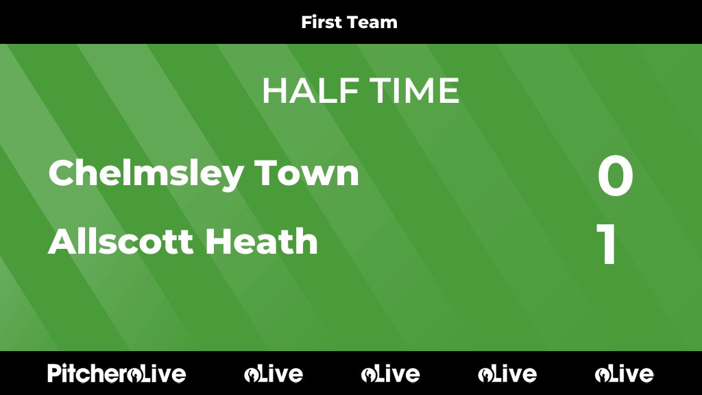 AllscottHeathFC's tweet photo. HALF TIME: Chelmsley Town 0 - 1 Allscott Heath
#CHEALL #Pitchero
https://t.co/ofy2vGz7ef https://t.co/t7NMKGl50j