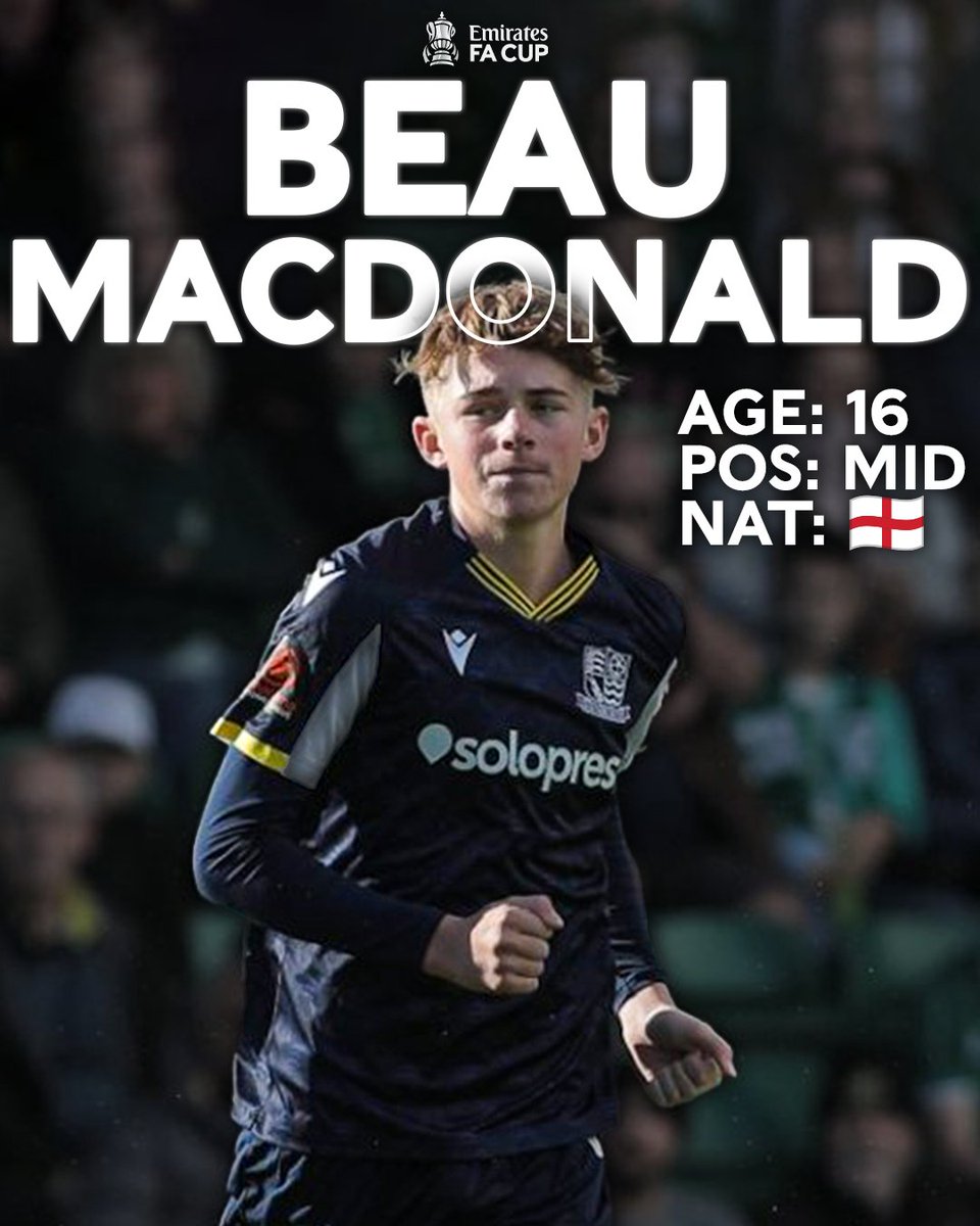 A moment to savour ✨

At just 16 years old, Beau MacDonald has come off the bench to make his debut for <a href="/SUFCRootsHall/">Southend United FC</a>! 🤯

#EmiratesFACup