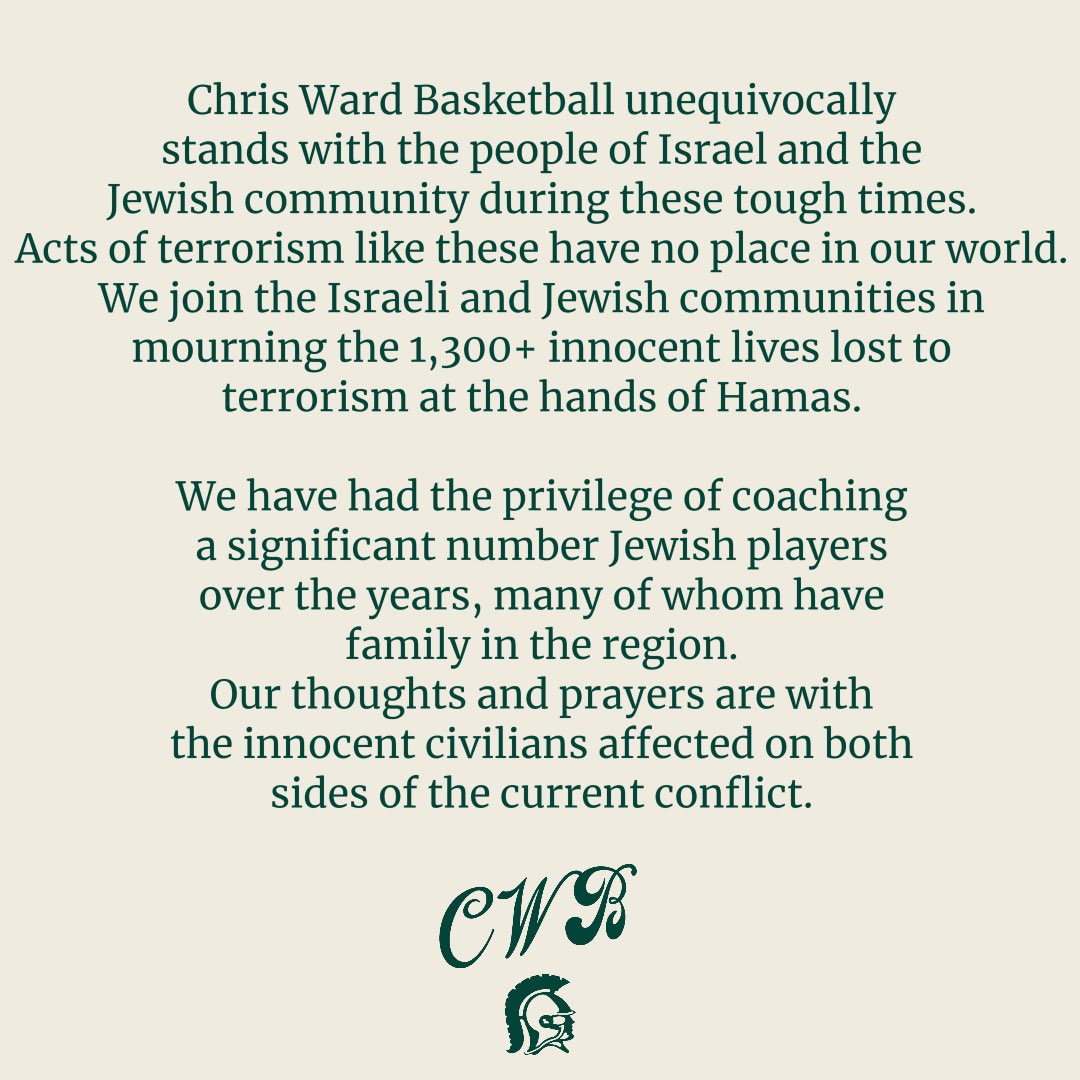 CWB20's tweet photo. CWB Statement on the ongoing situation in Israel. We unequivocally stand with the Israeli and Jewish People. https://t.co/82PAIyLElm