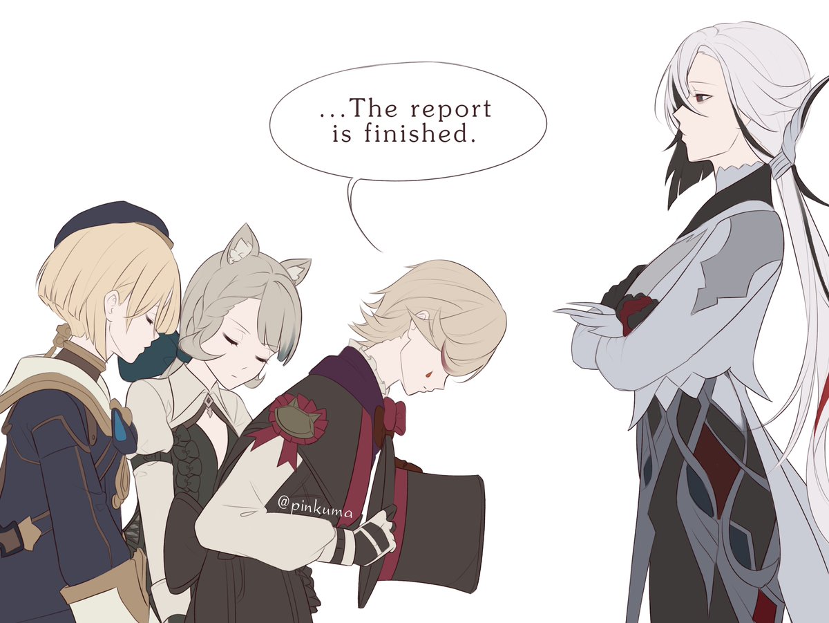 kuma_pinkuma's tweet photo. The report is finished 🫡

Follow my Patreon for more content please~

#GenshinImpact #Genshin #GenshinMemes #GenshinImpactMemes #Arlecchino #Lynette #Lyney #Freminet https://t.co/PRsi3zW6e2