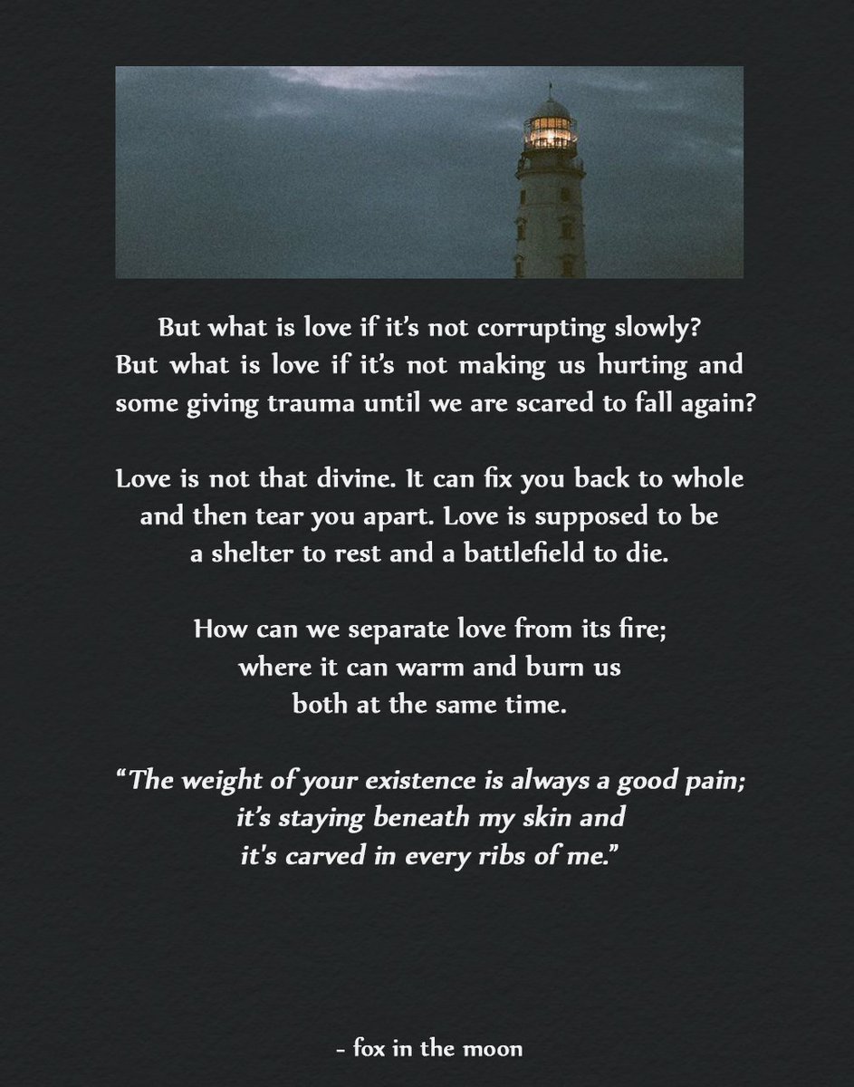 moralitale's tweet photo. Falling in love feels like finding lighthouse; it both can be a guide or a warn. https://t.co/O4vgiSGx3p