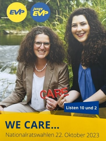 EVPTG's tweet photo. WE CARE, Sorge tragen – die EVP steht ein für eine intakte Umwelt, ein respektvolles Miteinander und starke Familien. Mit der Wahl der Listen 2 (Junge EVP) oder 10 (EVP Hauptliste) helfen Sie mit, die Stimme der EVP und die tragende politische Mitte im Thurgau zu stärken. https://t.co/Sa6igDs3pr