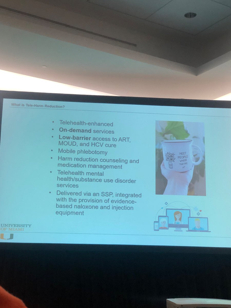 Favorite quote of #IDWeek so far “It’s like concierge medicine for people who actually need it”. Using Tele-Harm reduction to improve HIV, substance use disorder, and mental health care. Wonderful talk by Dr. Hansel Tookes.