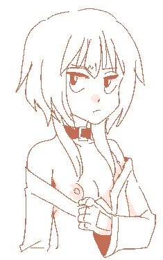 びーちくチラするめぐみん。 
