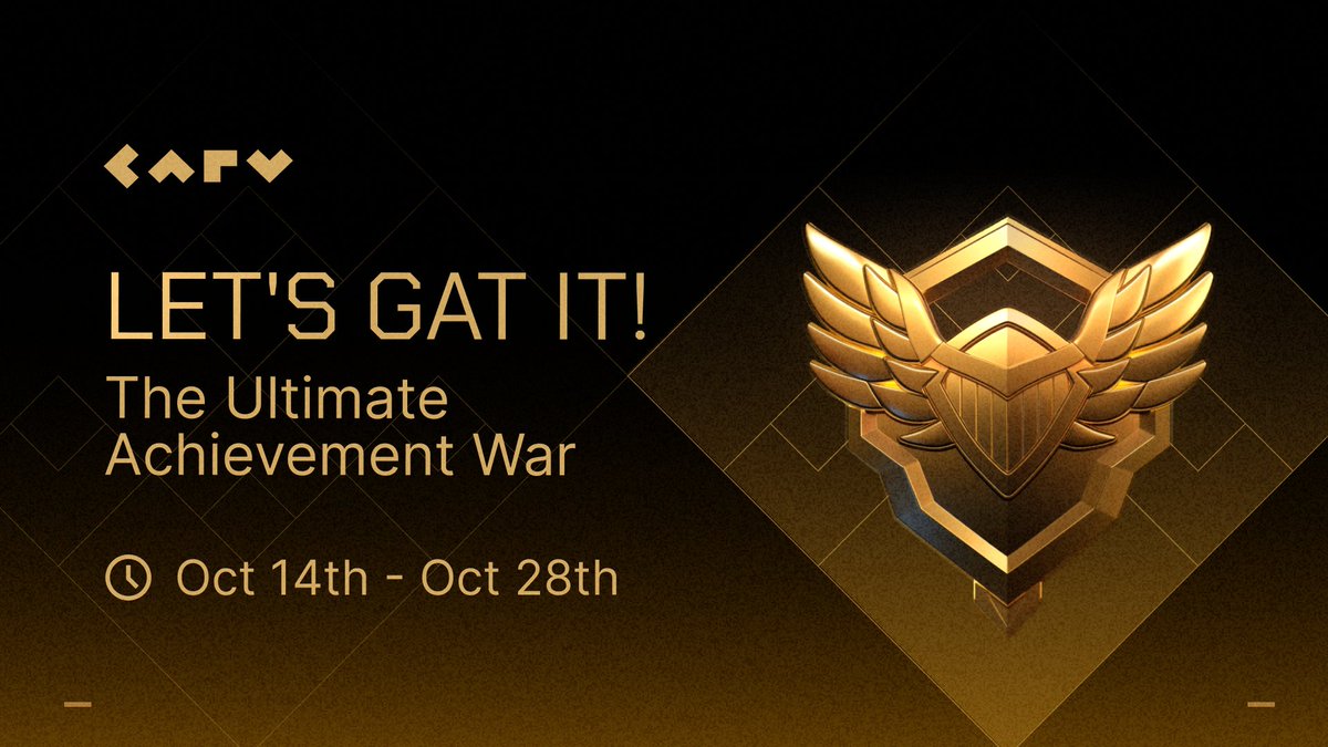 carv_official's tweet photo. Your in-game achievements are in the spotlight! Compete and win with your #GAT!

🎮Showcase your proudest GAT with the story behind
👬Rally more gamers to join the fierce competition
💰Share 95 USDT and  60,000+ GEMs.

Let's GAT It with full gaming glory! https://t.co/mLTEus7I48 https://t.co/2B4C6ADnIJ