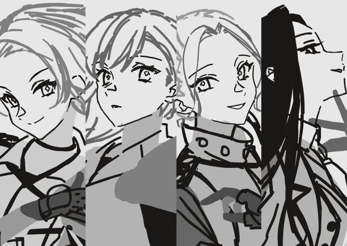 普段黙って、ひとりで描けない描けない芸人しているんですが、BG見ながらラフ描けました🙏ちゃんと整えてちゃんと描きたい也 