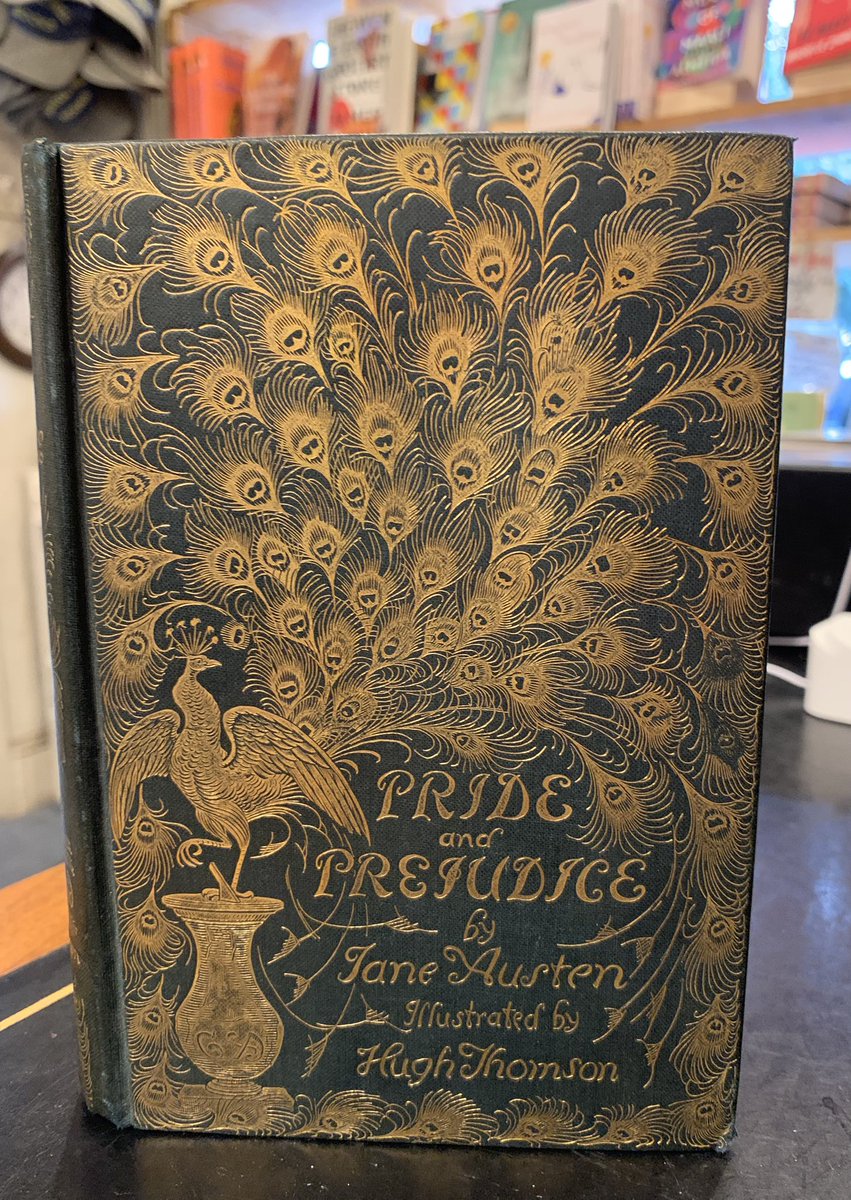 chbooksdc's tweet photo. Early holiday gift opportunity for the Austen fan in your life. The fabled peacock edition of Pride &amp; Prejudice from 1894. $4,000 https://t.co/IJFPaYwZb6