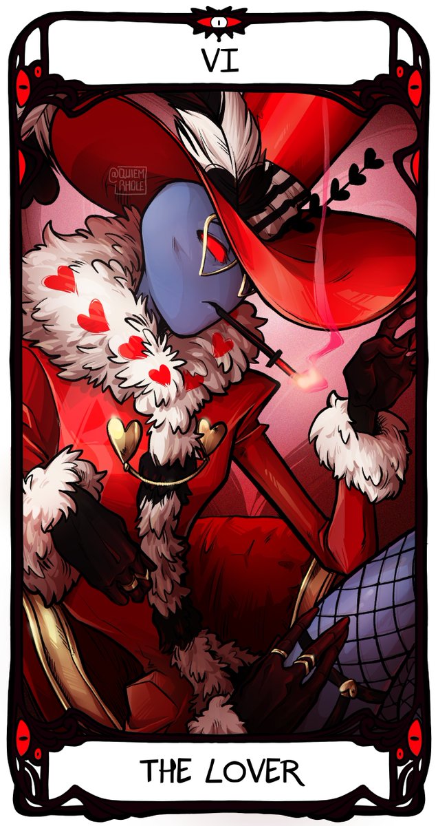 red valentino★ポルカドットレース★パファーベスト★ダウン限定モデル Sixth card of my Hellaverse tarot ! Valentino ❤🦋❤ #HazbinHotel