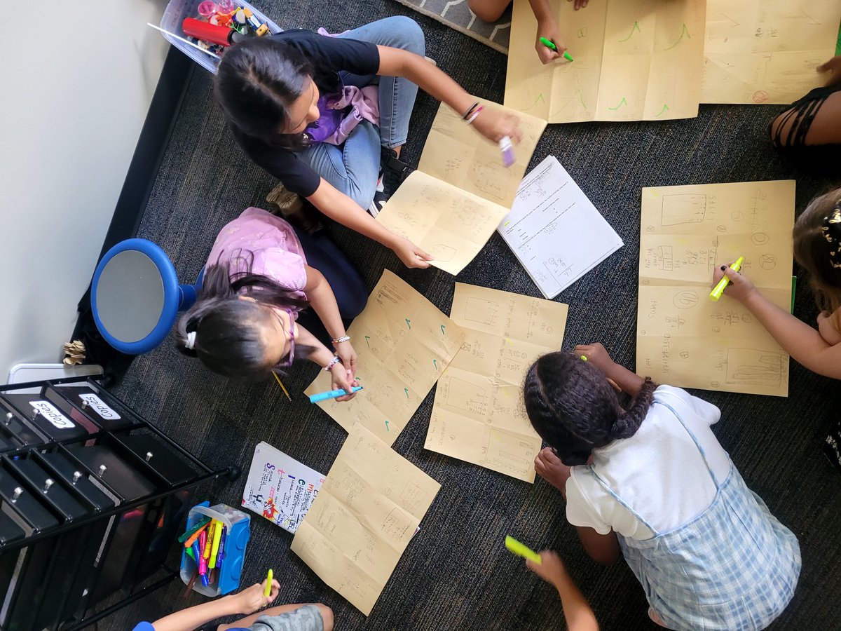 Lativia43329928's tweet photo. Math review around the room and a self checking station. I absolutely loved seeing them be self-directed. #TeamAult #3rdgraderocks https://t.co/BKUDaFJEP0