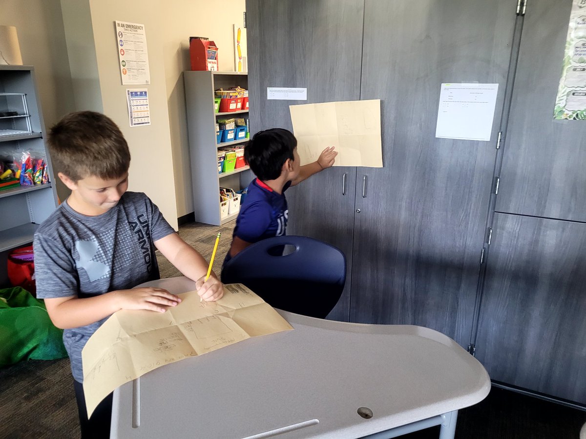 Lativia43329928's tweet photo. Math review around the room and a self checking station. I absolutely loved seeing them be self-directed. #TeamAult #3rdgraderocks https://t.co/BKUDaFJEP0