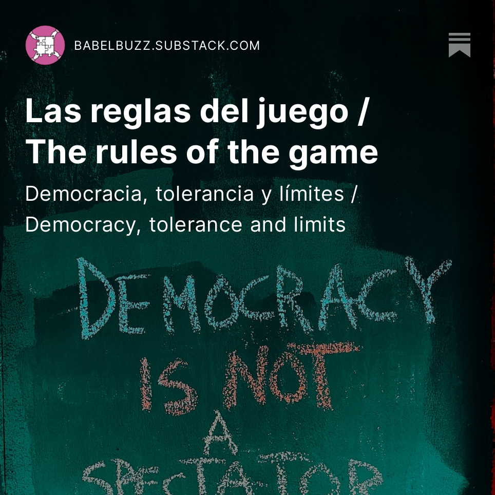 uadlup's tweet photo. La democracia es el mejor juego que podemos jugar, pero como todo juego, tiene reglas.
Democracy is the best game we can play, but like any game, it has rules.
https://t.co/00qORZ5vrA
#BabelBuzz https://t.co/3WfU2hbGGB