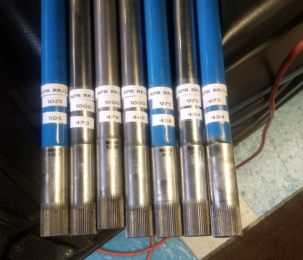 Used torsion bars, dynoed, indexed,  labeled with rate ready to race.  Contact us for details and availability.