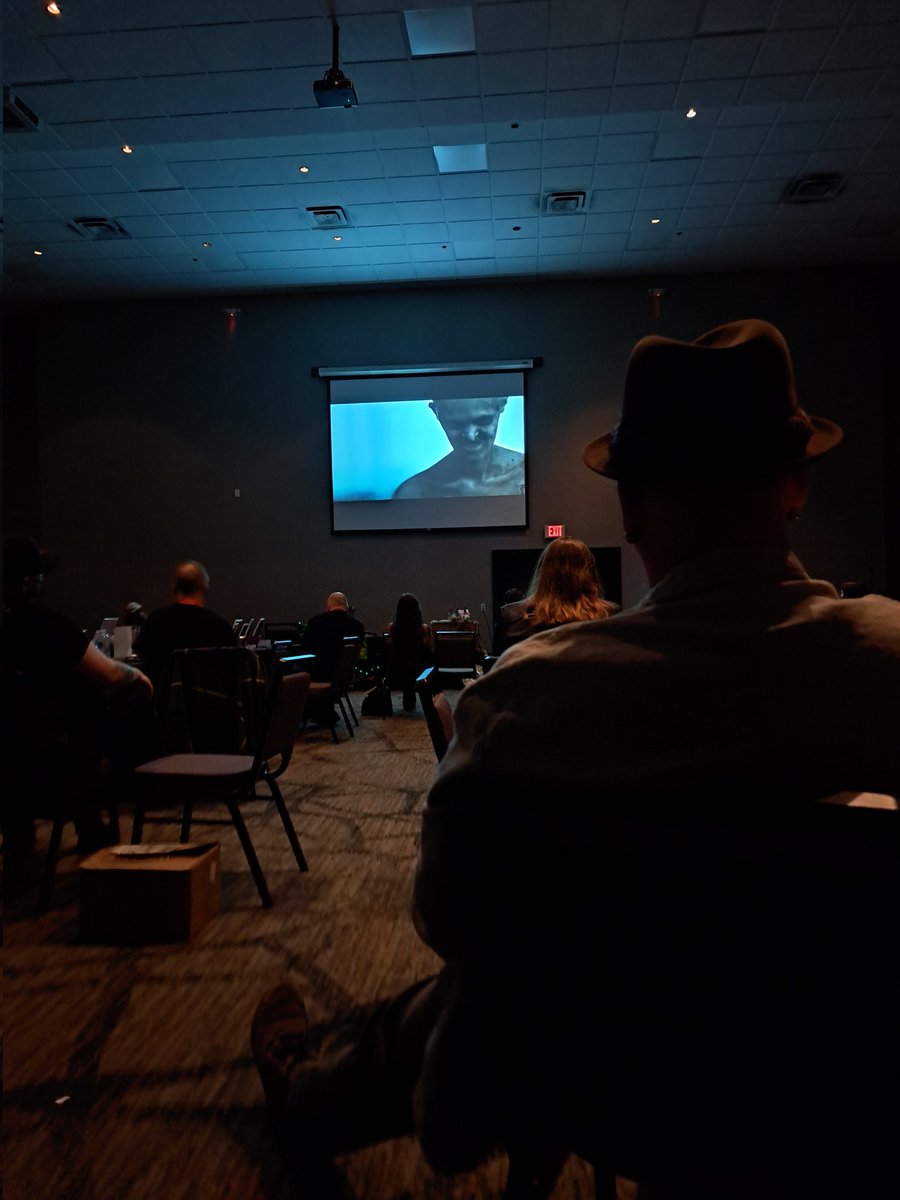 loseyourghost's tweet photo. SAINT FRANKENSTEIN screening with writer/director Scooter Mcrae. #voidcon https://t.co/cStZvcRUCq