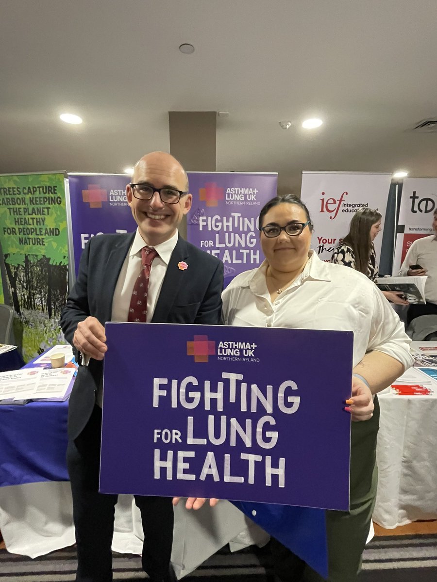 asthmalungni's tweet photo. Thank you to the DUP members in Local Government who took time out to discuss respiratory health and clean air with our NI policy team at #DUP23 https://t.co/aPDeNq4OrX