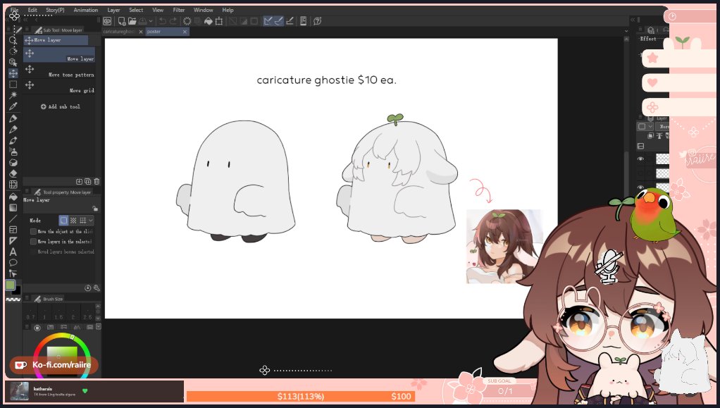 caricature ghostie for $10, only available til stream ends.
more info: https://t.co/ksCDwAvK4r