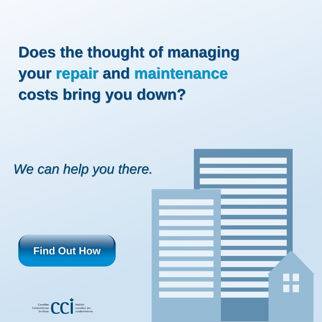 CCI Eastern Ontario (@ccieastontario) on Twitter photo CCI will be launching the final course from the Director Certificate Program: Repairs, Maintenance & Changes to Common Elements.
Let us help you learn more.
Find out more at: …tor-certificate.cci-easternontario.ca/courses/108-re…
#cci #ccieasternontario #ottawa #kingston #cornwall #ontario #condo #condos CCI will be launching the final course from the Director Certificate Program: Repairs, Maintenance & Changes to Common Elements.
Let us help you learn more.
Find out more at: …tor-certificate.cci-easternontario.ca/courses/108-re…
#cci #ccieasternontario #ottawa #kingston #cornwall #ontario #condo #condos
