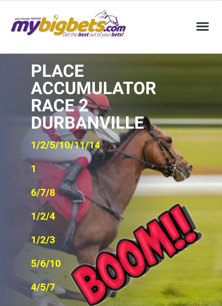 💥💰💥PA BOOM #CapeTown 🏇🏻

#Mybigbets1 #mybigbets #HorseRacingTips #HorseRacing #rugbyworldcup2023 #WALvARG #IREGRE #Argentina #NewZealand #AustraliaVotes #England #SouthAfrica