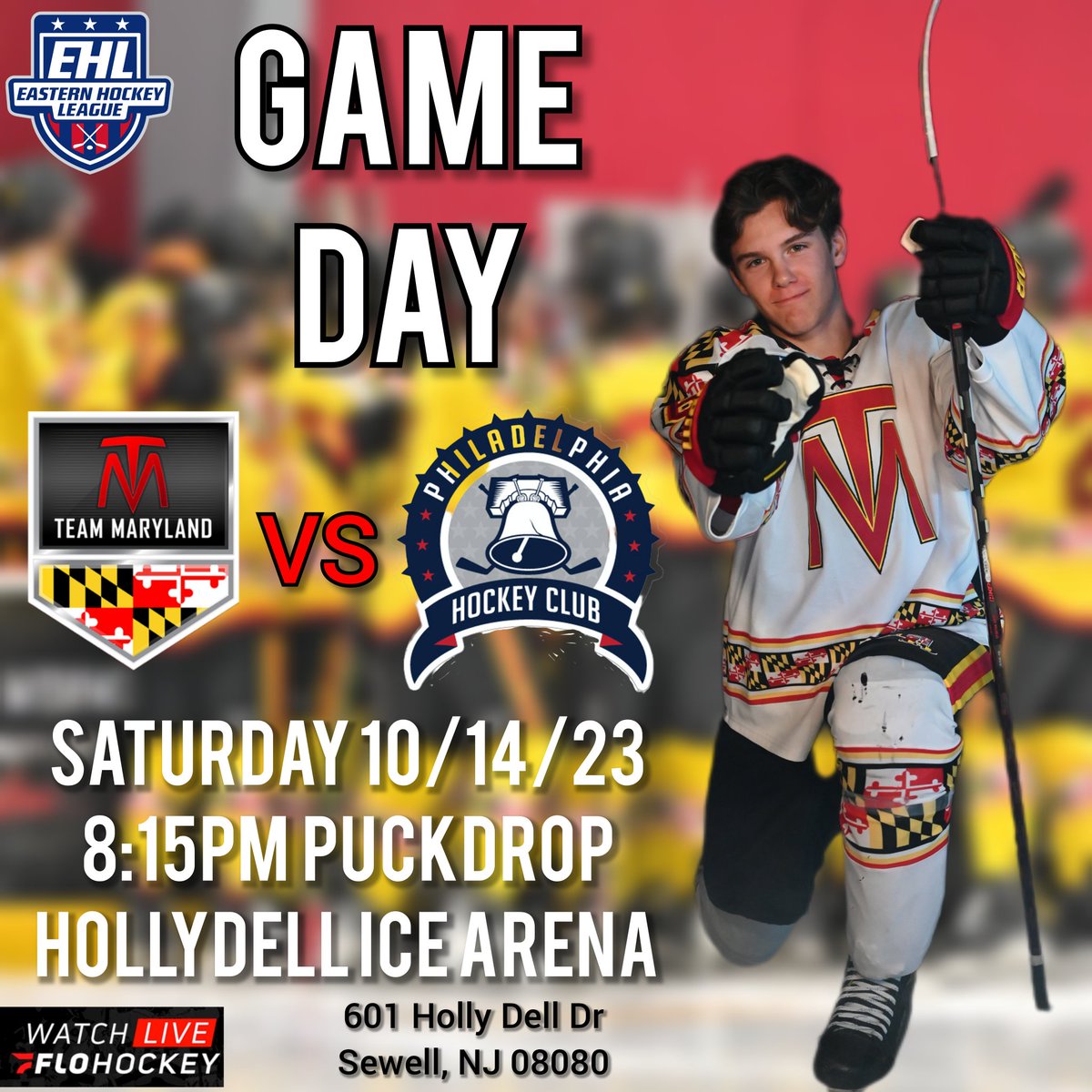 TeamMarylandEHL's tweet photo. GameDay! Your Team Maryland looks to make it two in a row tonight on the road against Philadelphia Hockey Club!
#RollTM #MarylandPride #GameDay #EHL https://t.co/5JKtxPaZiR