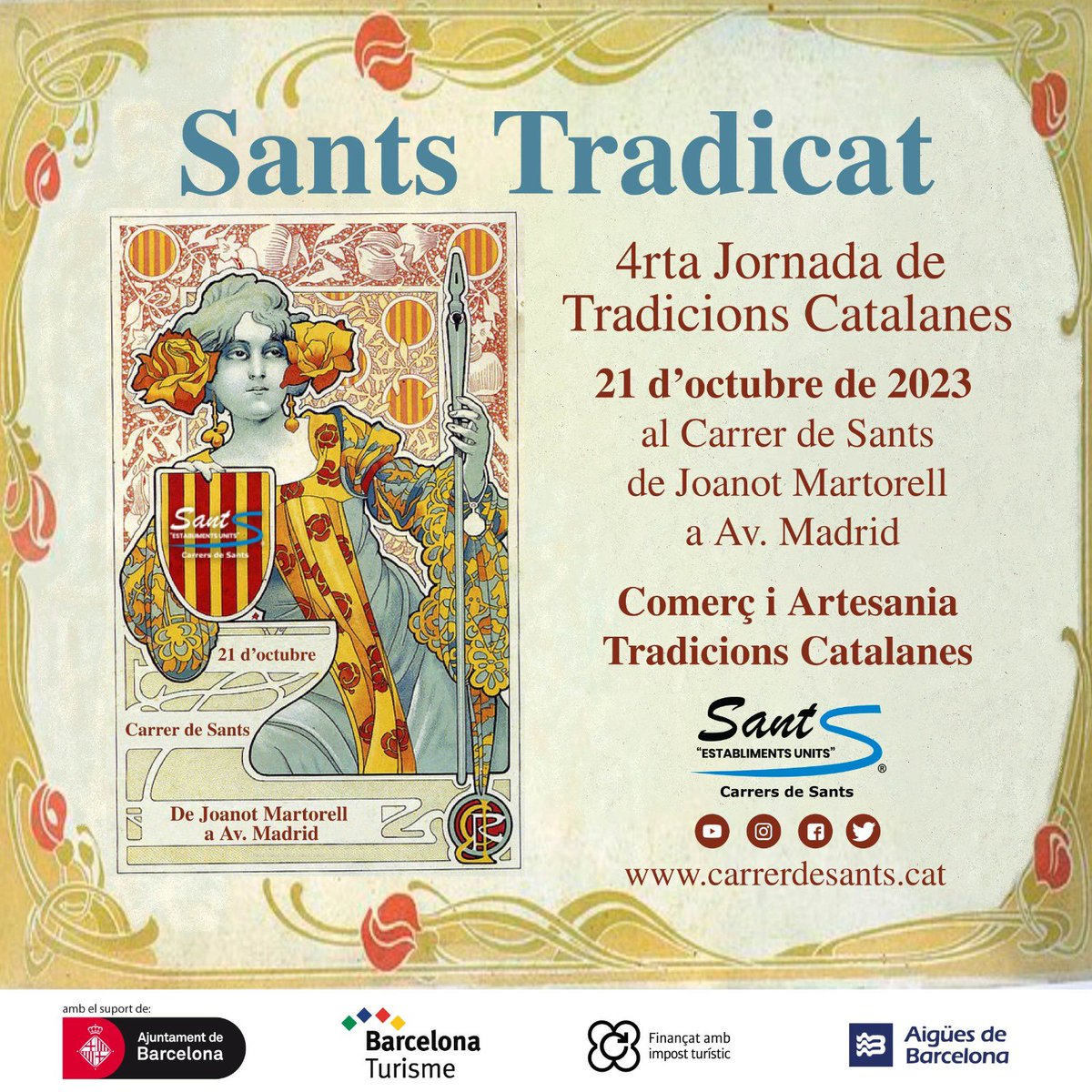 CarrerdSants's tweet photo. ⚜️Aqui teniu tota la programació del Tradicat 2023 ⚜️
Més info: https://t.co/WThVQ37vnN
#sants #carrersdesants #tradicat #tradicat2023 #santsestablimentsunits #bcn #barcelona #catalunya #comerçdeproximitat #comerçlocal #comerçdebarri #fira #correllengua https://t.co/kd6Wjdl7QA