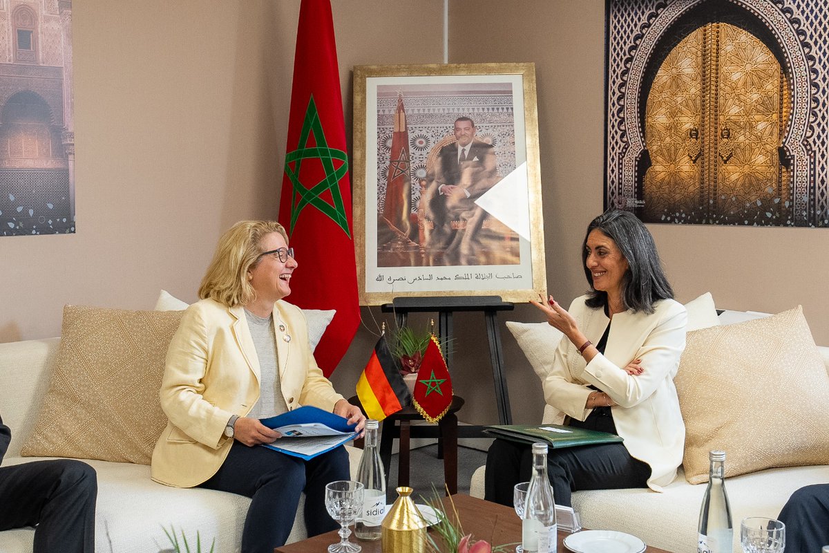 Rencontre avec Mme @SvenjaSchulze68 , Ministre allemande de la Coopération économique et du Développement, concernant la coopération bilatérale, la résilience du Royaume post-séisme et les nouvelles perspectives de collaboration autour du développement durable. #AM2023