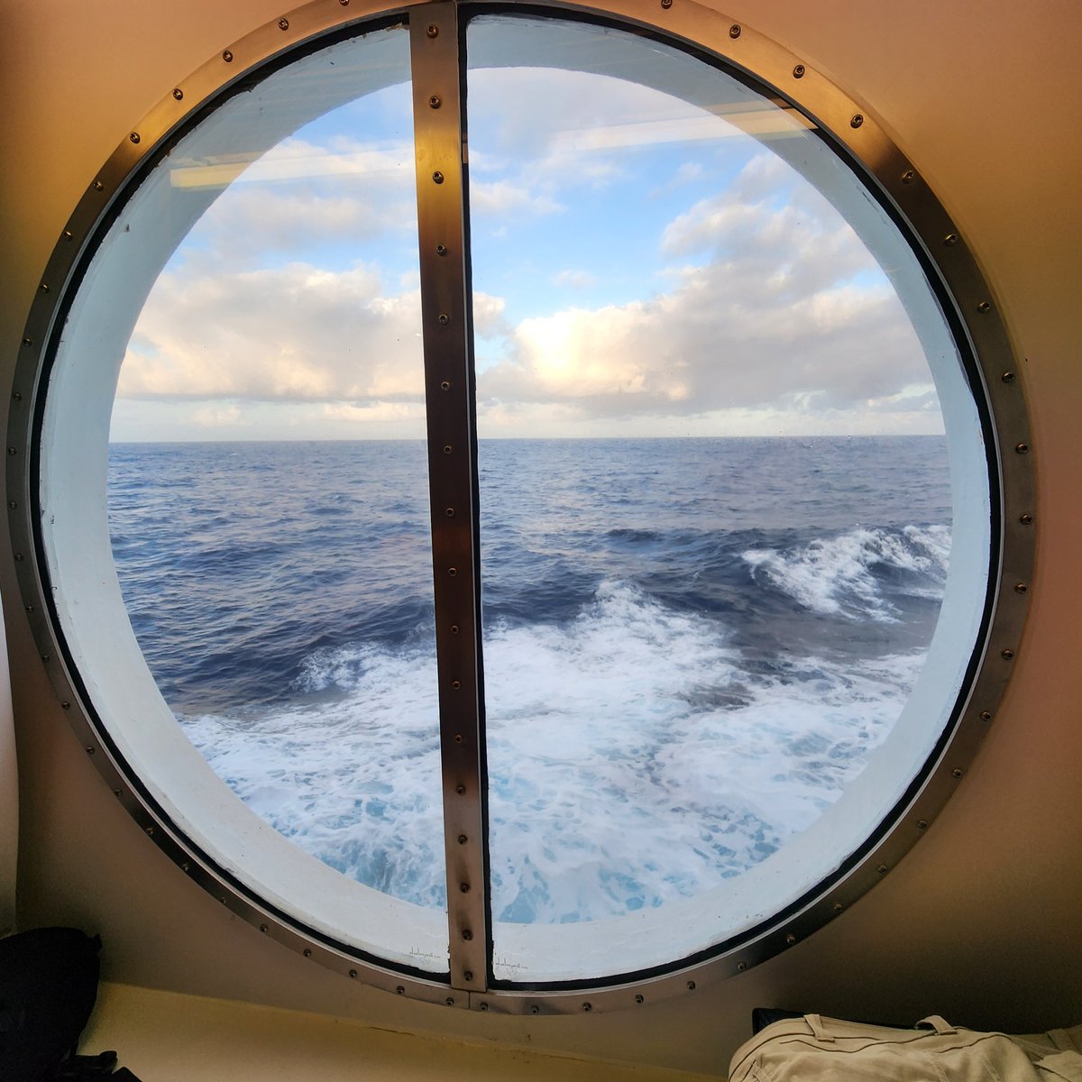photobuphs's tweet photo. Sunrise from my state room. Somewhere off the coast of Spain https://t.co/rXBfLJxWgY