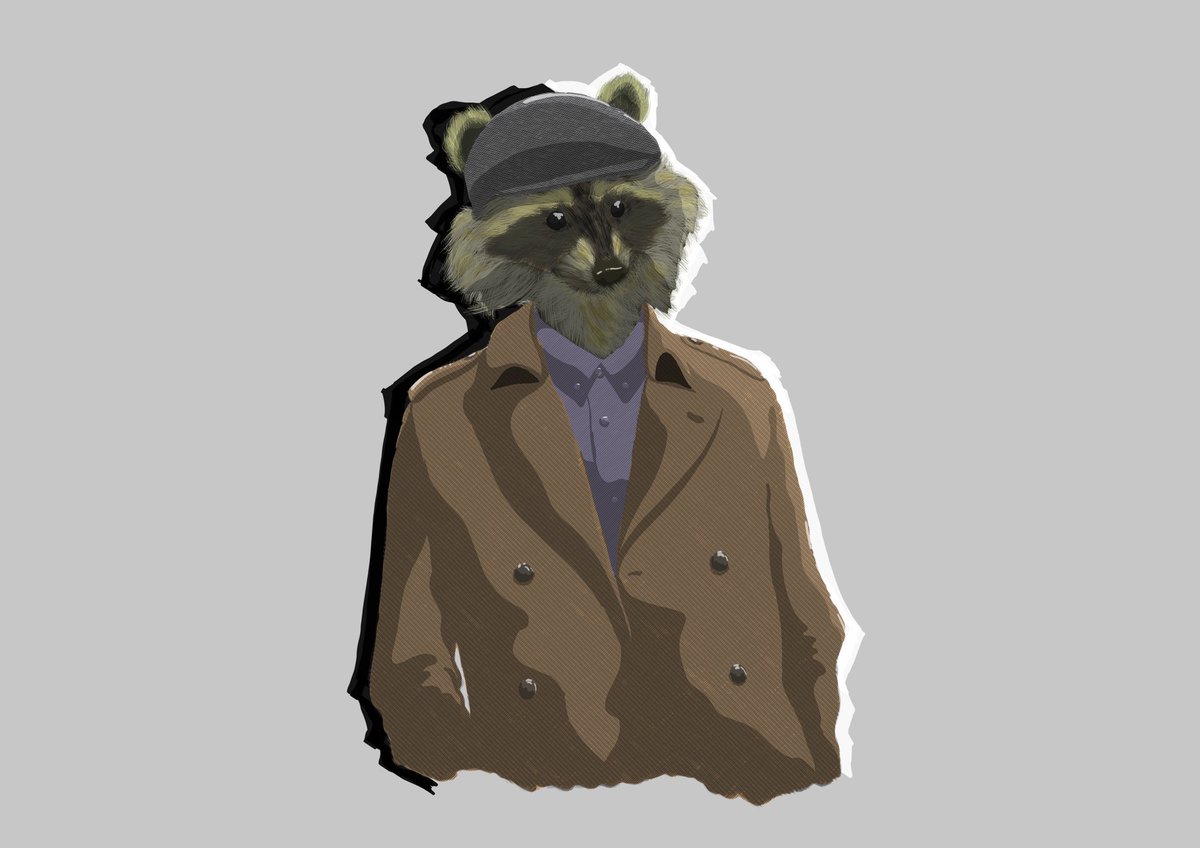 Bonito mapache 🦝 ¿Qué os parece?

#raccoon #digitalart #illustrationart #conceptart