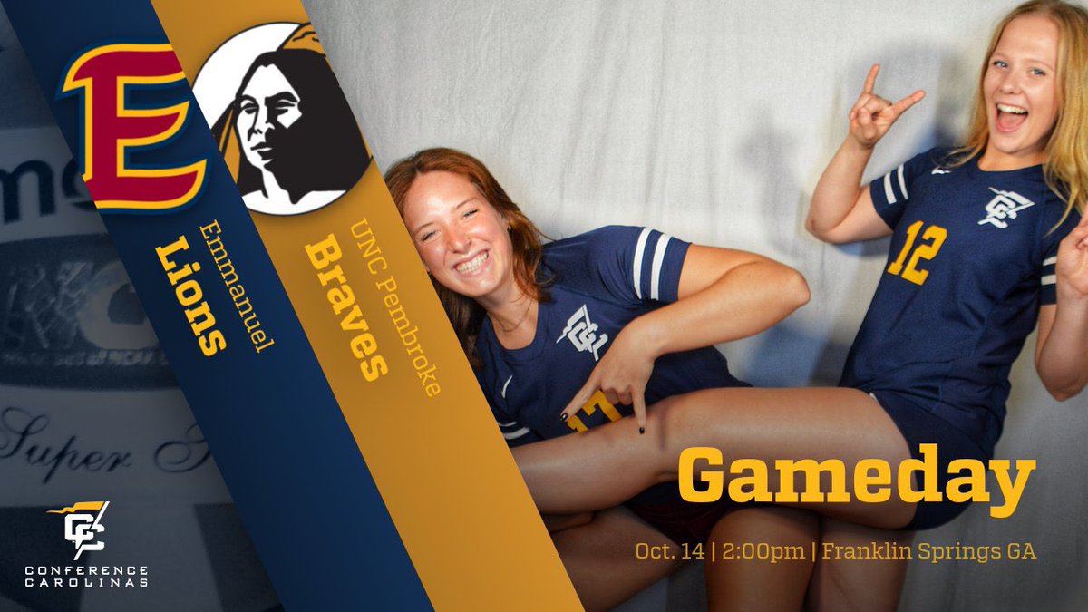 EmmanuelWomenVB's tweet photo. 🏐 Gameday 
🆚 Braves of UNC Pembroke 
📍Franklin Springs GA
⏰ 2:00 pm
📺 Conference Carolina’s digital Network

#LionPride #FaithOverFear #goeulions #volleyball #D2VB https://t.co/GVXkyZsPv5