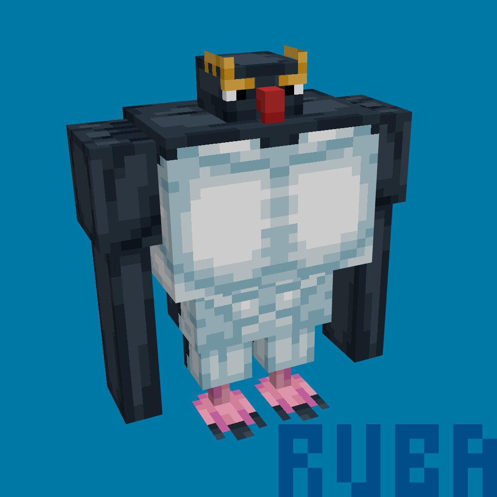rubabladadudi's tweet image. buff penguin

#MinecraftMobVote 
#Blockbench 
#minecraft
#pixelart