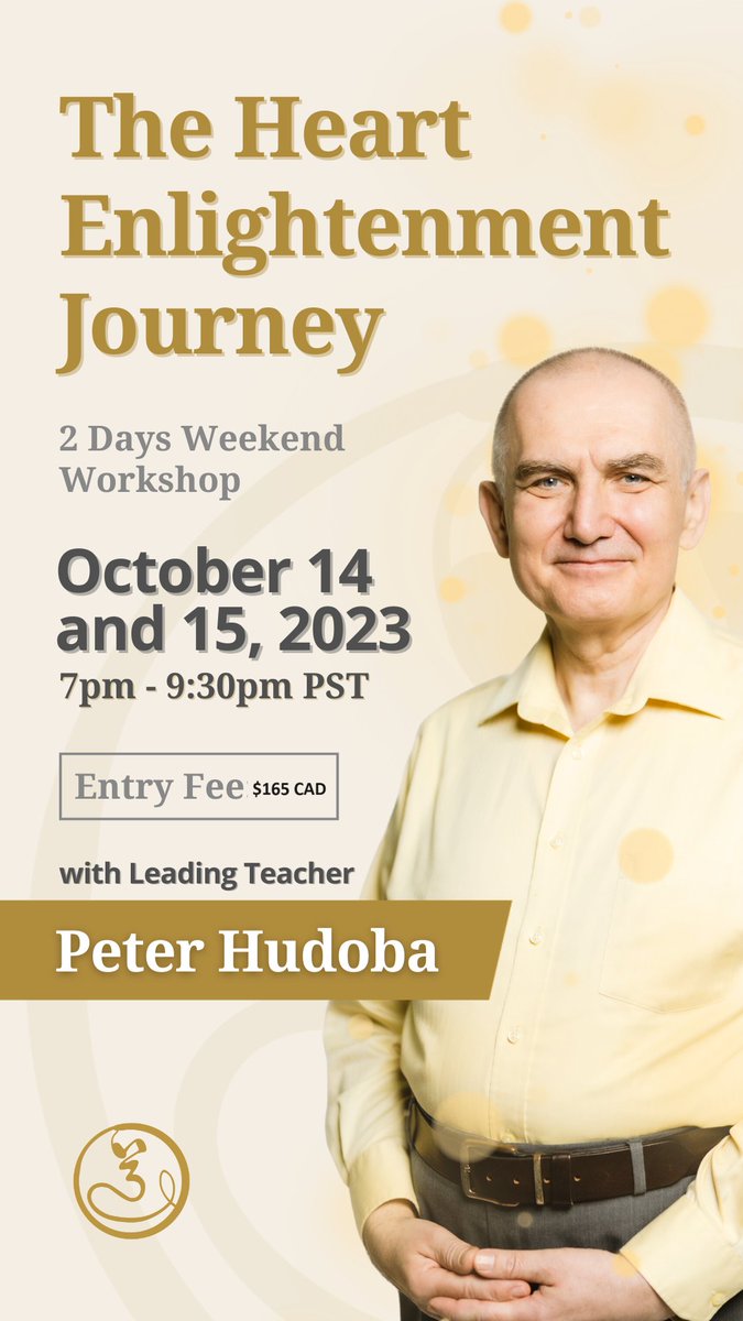 PeterHudoba's tweet photo. I Invite all of you to join my workshop Enlightenment of the Heart today and tomorrow October 14-15 2023 10-6pm PST
To Register:
https://t.co/qL0sgdibcX https://t.co/44z2kQihk2