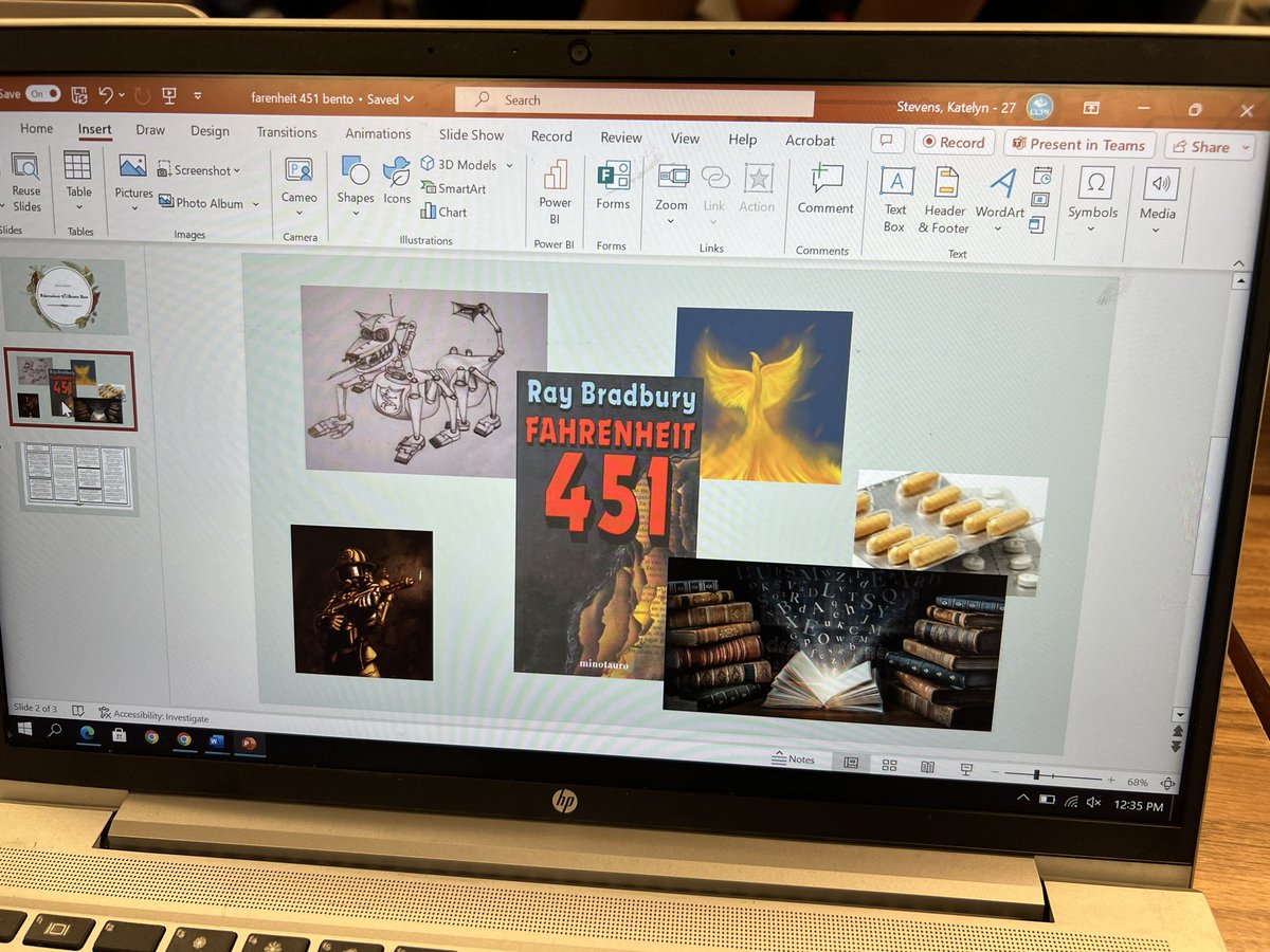 MrsgTravis's tweet photo. AP Literature Ss doing a gallery walk  to close out quarter 1 complimenting their peers on ‘Bento Box’ presentations and one-pagers on their choice dystopian novel. Which one was your favorite? @NaplesHS @CCPS_SecELA https://t.co/jNCK1aNiSt