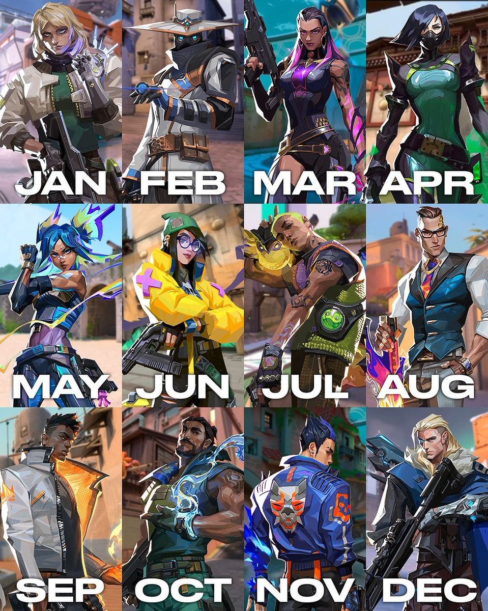 ValorantUpdated's tweet photo. Your birth month is now your new main.

What's your main?

🔗 @FNATIC | #VALORANT https://t.co/OCKf2xYNfc