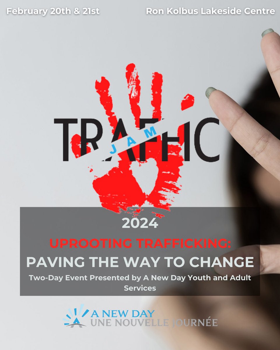 anewdayottawa's tweet photo. 🛑Traffic Jam 2024🛑

Coming to Ottawa February 2024, Traffic Jam Uprooting Trafficking: Paving the Way to Change 📣

📍: Ron Kolbus Lakeside Centre 
🗓️: February 20th &amp; 21st 2024 

🎟️Buy your 2-day ticket before December 31st and receive an Early Bird Discount!! https://t.co/KhXQYZCZDk