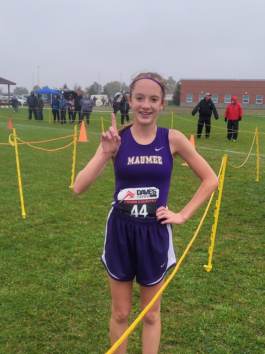 MaumeeMS's tweet photo. 🥇Ari Dugan🥇 earns the title of 2023 Middle School girls CC NBC Champion! She led the field by 51 seconds!! https://t.co/jQVYjW8kc0