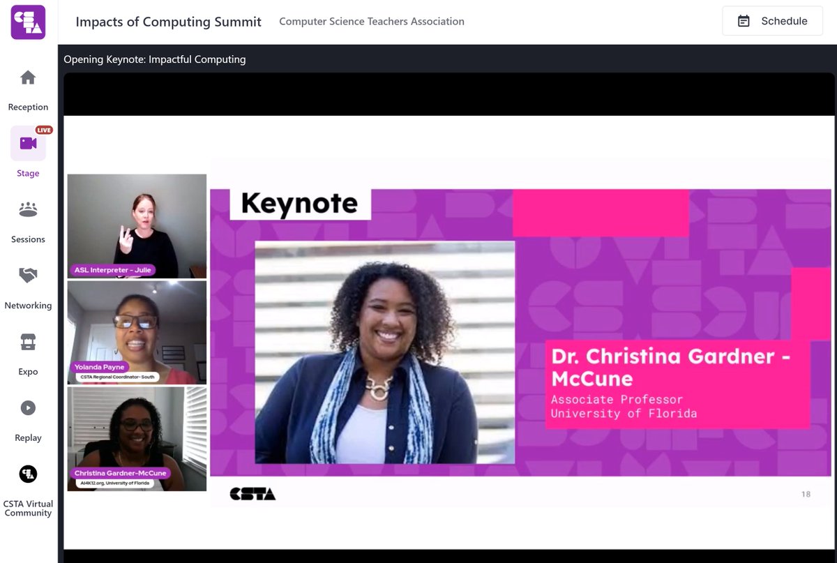 RudyChem's tweet photo. So excited to spend my Saturday at the #CSTASummit. Listening to @Dr_GMcCune share amazing real-world solutions with direct connection to the computer science standards. #CSisEverywhere https://t.co/xautN5MOnP