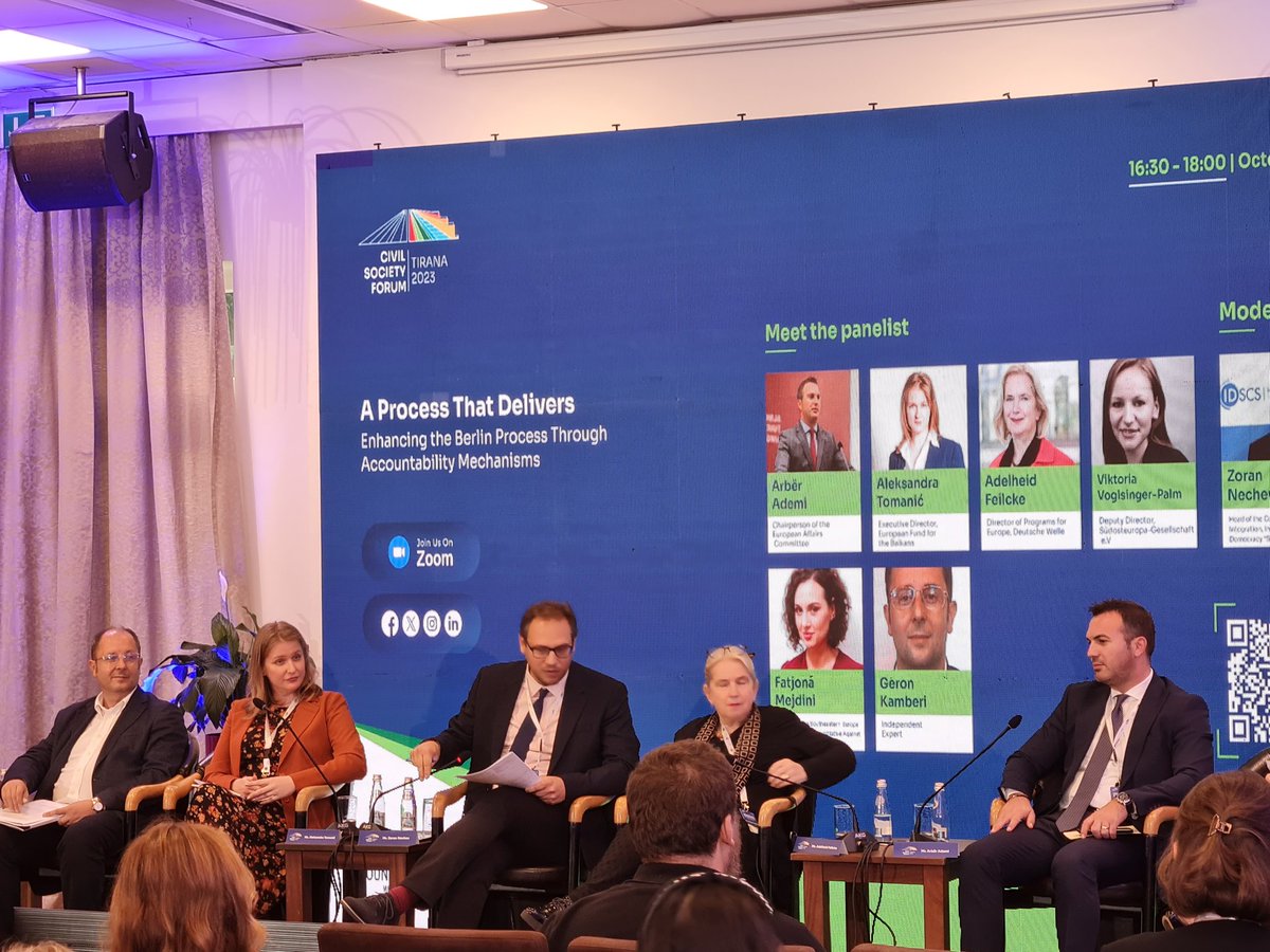 bojana_mala's tweet photo. Panel on the strenghtening accountability of the  #berlinprocess within @csf_wb. Very good points by @AleksTomanic and @FeilckeA about the need of defining where the process standing now and where we want to get to. It's very difficult to explain what it is and why it matters. https://t.co/n6oJcUFqQd