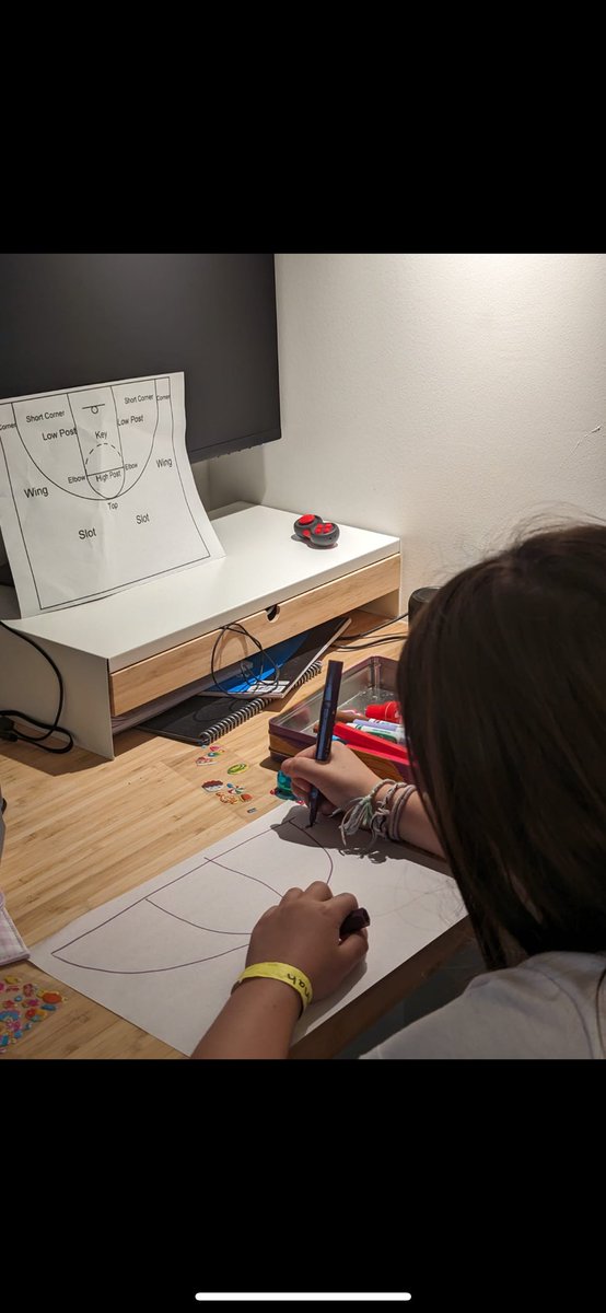My 8 year old niece is studying the spots on the court before bed. Coach putting emphasis on the teams iq. Will help communicate with them in practice, time outs and reflection. Very impressed, I don’t think I learned what the slot was until 5 years ago <a href="/CoachJayWright/">Jay Wright</a> #motion