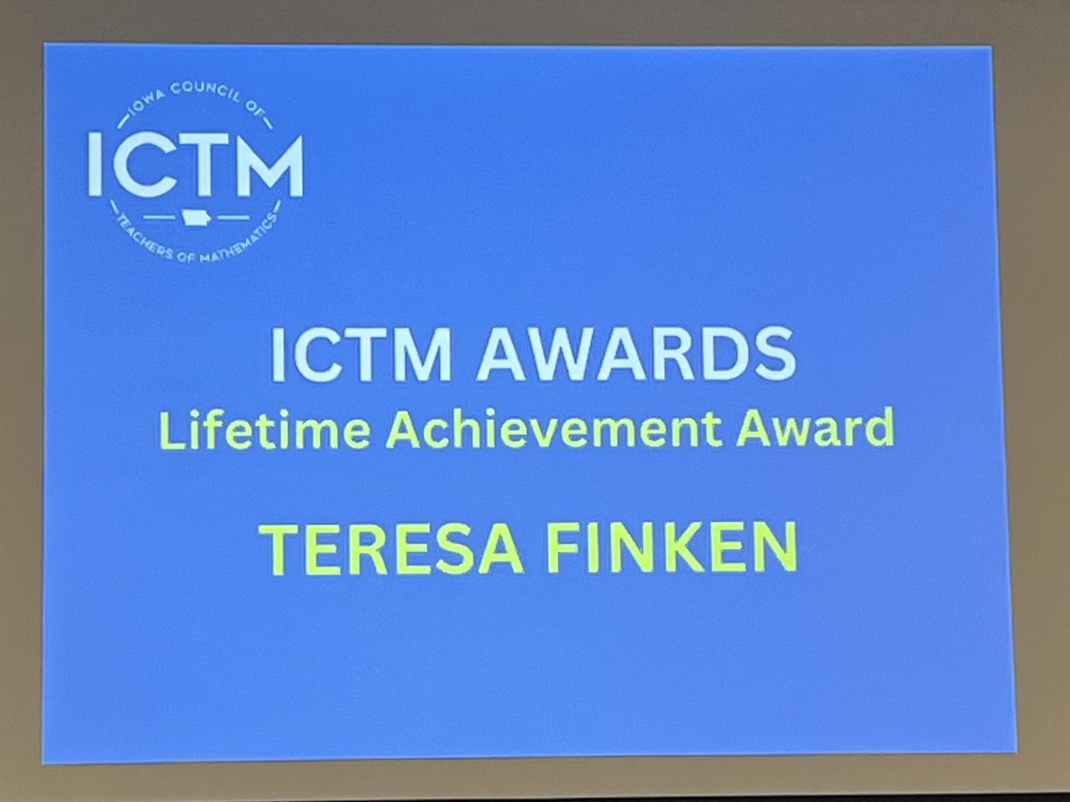 Congratulations to Teresa Finken! ⁦<a href="/IowaMathTeach/">Iowa Math</a>⁩