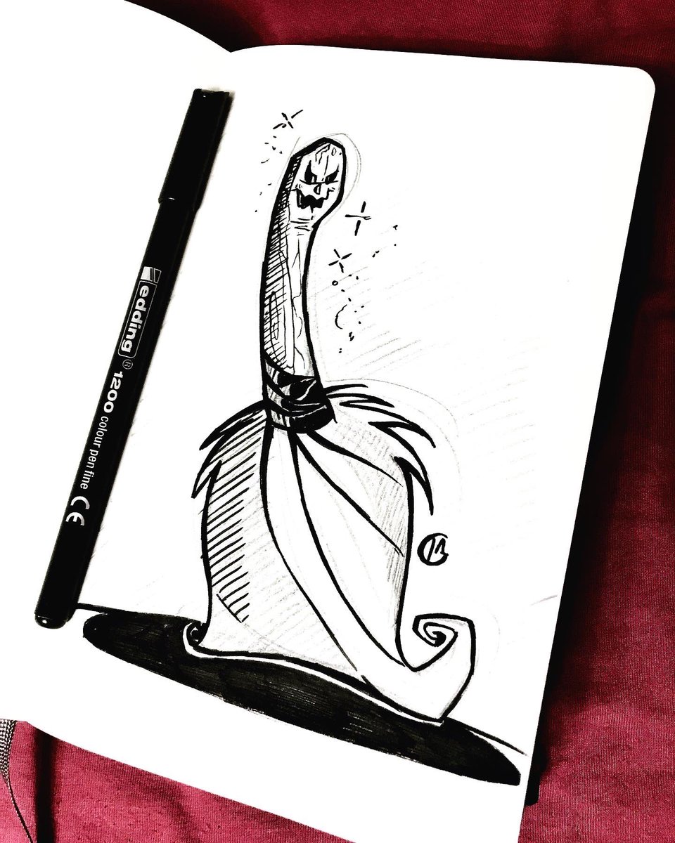 Day 013: #broom / Día 013: #escoba #Inktober #inktober2023 #inktober2023day13 #halloween #Halloween2023 @graphicissimus @ApoyaAlArtista @SindicatoArtist