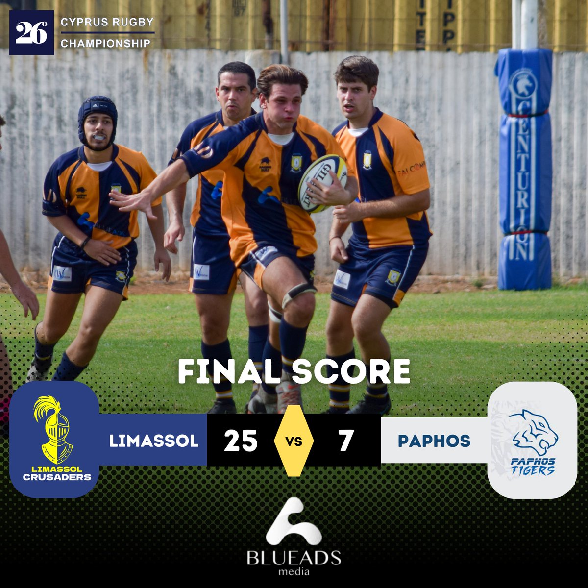 LimCrusaders's tweet photo. First win of the season! Ela Crusaders 💪🎉

A huge team performance from our boys against a strong Paphos outfit. 

Congratulations to Paul, who scored a hat trick of tries today!

Thank you Paphos Tigers for the match 🤝 https://t.co/IneNGwepPj