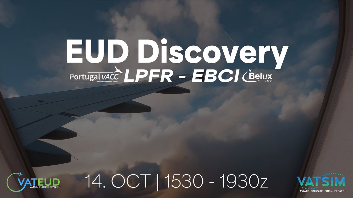Join us this evening until 1930z and fly between EBCI and LPFR during the EUD Discovery Event!!