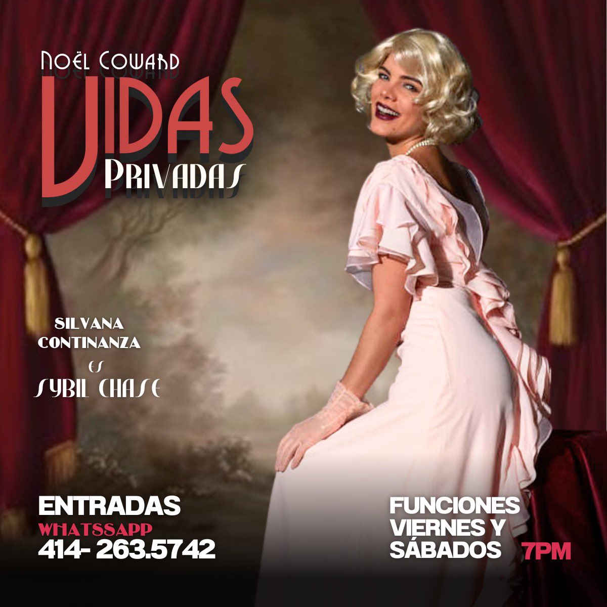 ¡Este fin de semana será de teatro! Escríbenos a través del WhatsApp 0414.263.57.42, para saber todos los detalles. 
Disfruta de esta fina comedia satírica de <a href="/NoelCowardSir/">Sir Noël Coward</a> con las actuaciones de <a href="/ADRIANDELGADOTV/">ADRIAN DELGADO</a> <a href="/alebraun/">ALEXANDRA BRAUN</a> <a href="/germananzola/">Germán Anzola</a> y <a href="/SilvaContinanza/">Silvana Continanza</a> . Hotel <a href="/eurobuilding/">Eurobuilding Caracas</a>