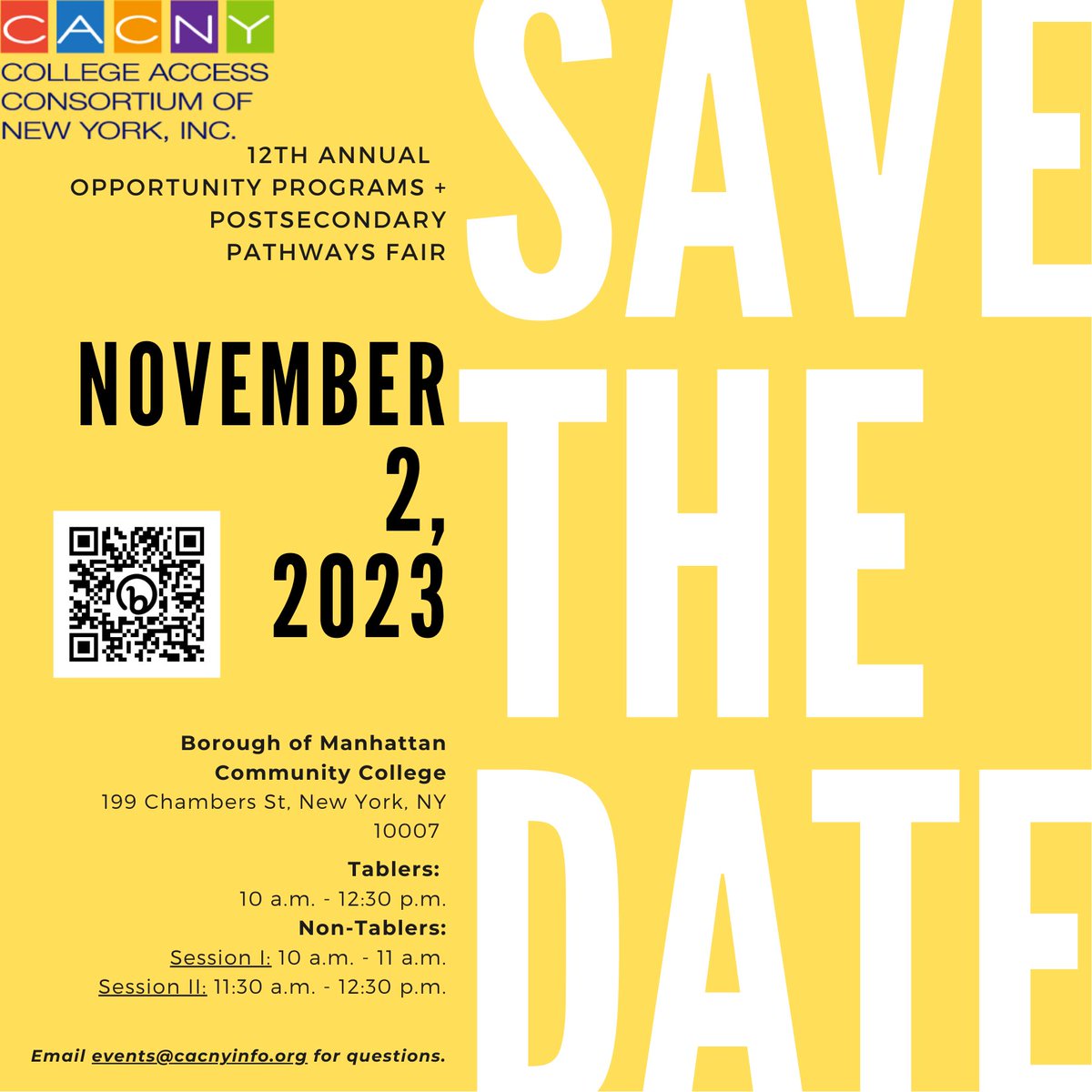 Calling all College Access &amp; Success Professionals! Come join us at our annual Opp Program &amp; PS Pathways Fair. Register today!!

#cacny #opportunityprograms #postsecondarypathways