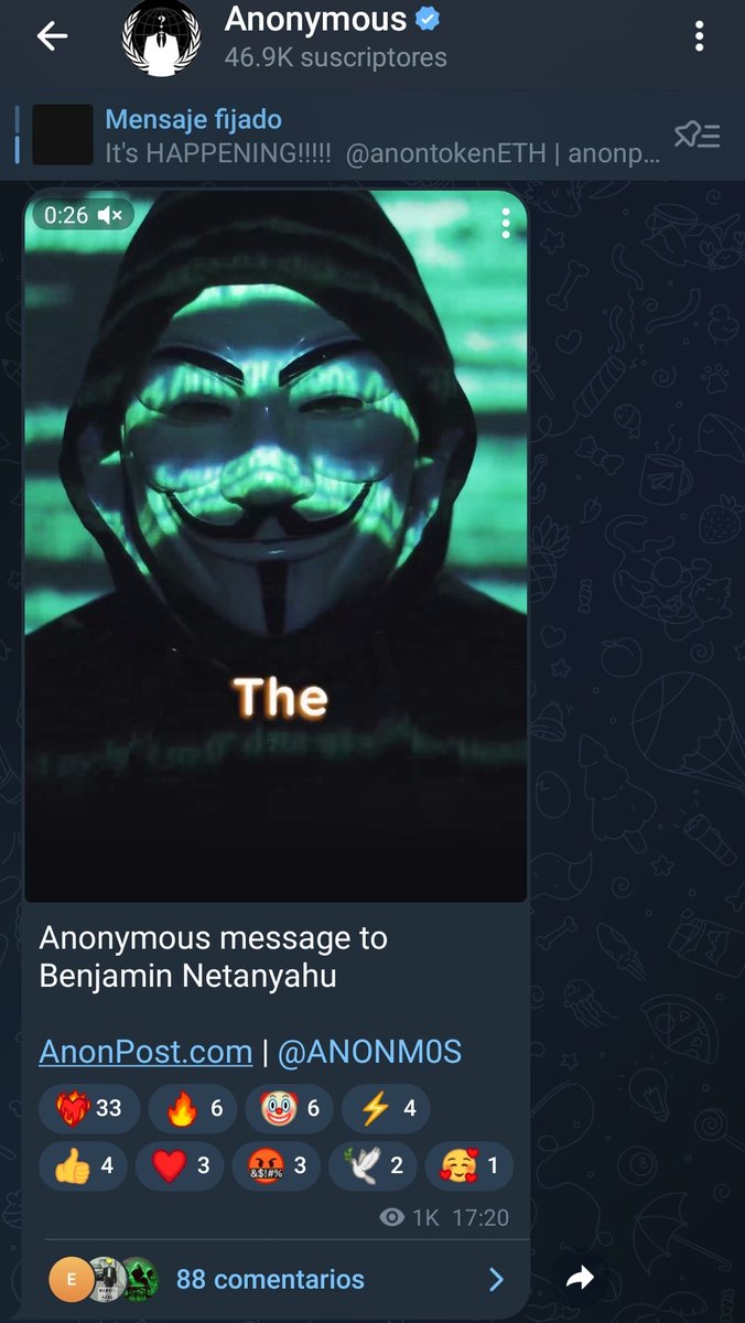 cibercapitan's tweet photo. Anonymous desde su canal de Telegram advierte de acciones si no se paran los bombardeos en Gaza.
Os leo en comentarios
#Anonymous #gaza #Israel #IsraelUnderAttack #IsraelPalestineConflict #ciberwar #ciberseguridad #hacking #kactivismo
@FalconFeedsio https://t.co/uSPEs6QwJz
