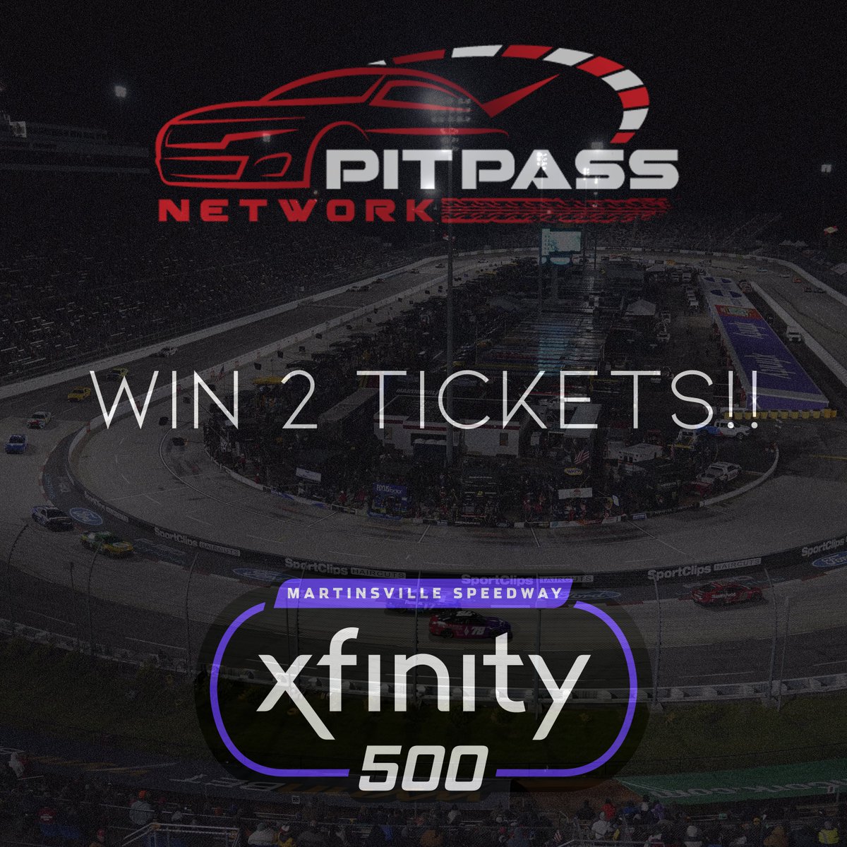 pitpassnetwork's tweet image. TICKET GIVEAWAY!!! 🚨🚨🚨🚨
Want to win TWO tickets to the Xfinity 500 at @MartinsvilleSwy?? Follow the rules below to enter! The winner MUST be able to attend the race! The winner will be picked on 10/20/2023!

1⃣ Follow Us
2⃣ Repost this post
3⃣ Tag two people