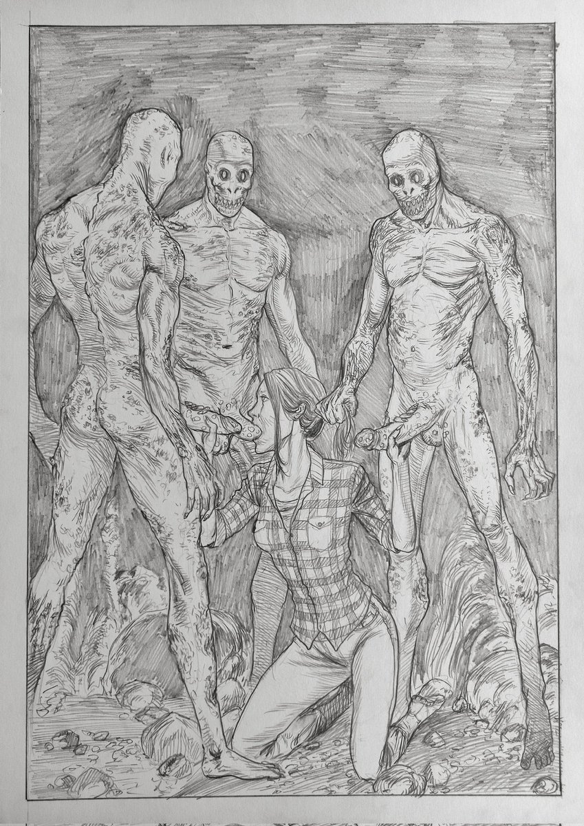 Neoxxx666's tweet photo. Horror in the forest 
Open for commission
#horror #erotic #eroticart #Pencildrawing #pencil #pencilsketch #pencilart #zombie #gangbangِ #Commission #comics #horrorcomics https://t.co/WebxRdD4fh