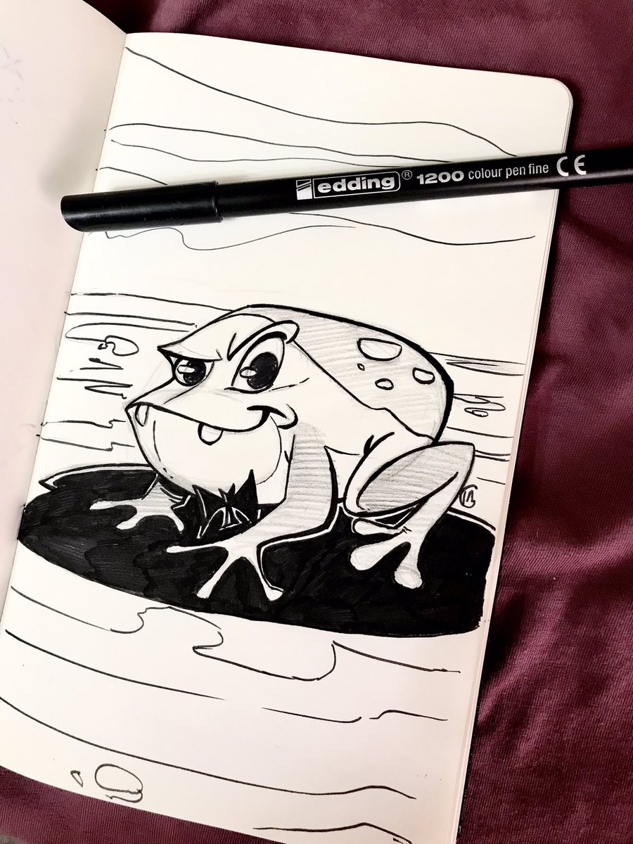 Day 014: #toad / Día 014: #sapo #Inktober #inktober2023 #inktober2023day14 #Halloween #Halloween2023 @graphicissimus @ApoyaAlArtista @SindicatoArtist @ArteDifusion