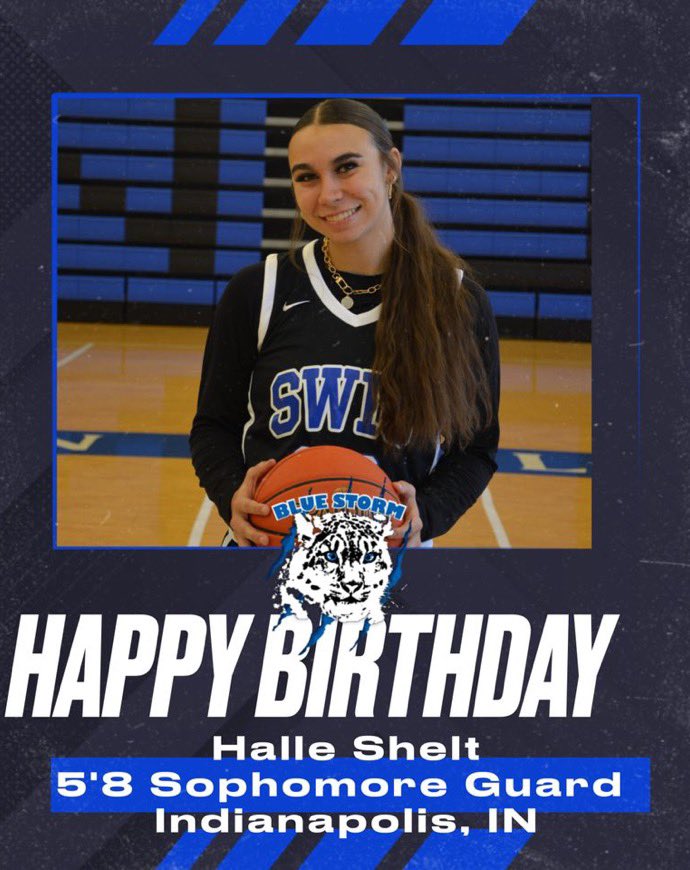 <a href="/SWICWBB/">SWIC WBB (Official Account)</a> would like to wish a Happy Birthday to sophomore guard <a href="/HalleShelt/">Halle Shelt</a>. Have a great day Halle and keep grinding in the classroom and on the court!! 💙🖤🤍🏀💯🔥