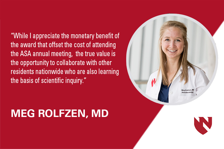 UNMCanesthesia's tweet photo. Former #FAERagc recipient Meg Rolfzen, MD, presented at #ASAlifeline annual meeting last year. Support #anesthesiology's future researchers & help us win fabulous prizes with a donation @ the link! https://t.co/cZleXocWYM #TheFutureisFAER https://t.co/LjSpRgt4o7